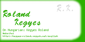 roland kegyes business card